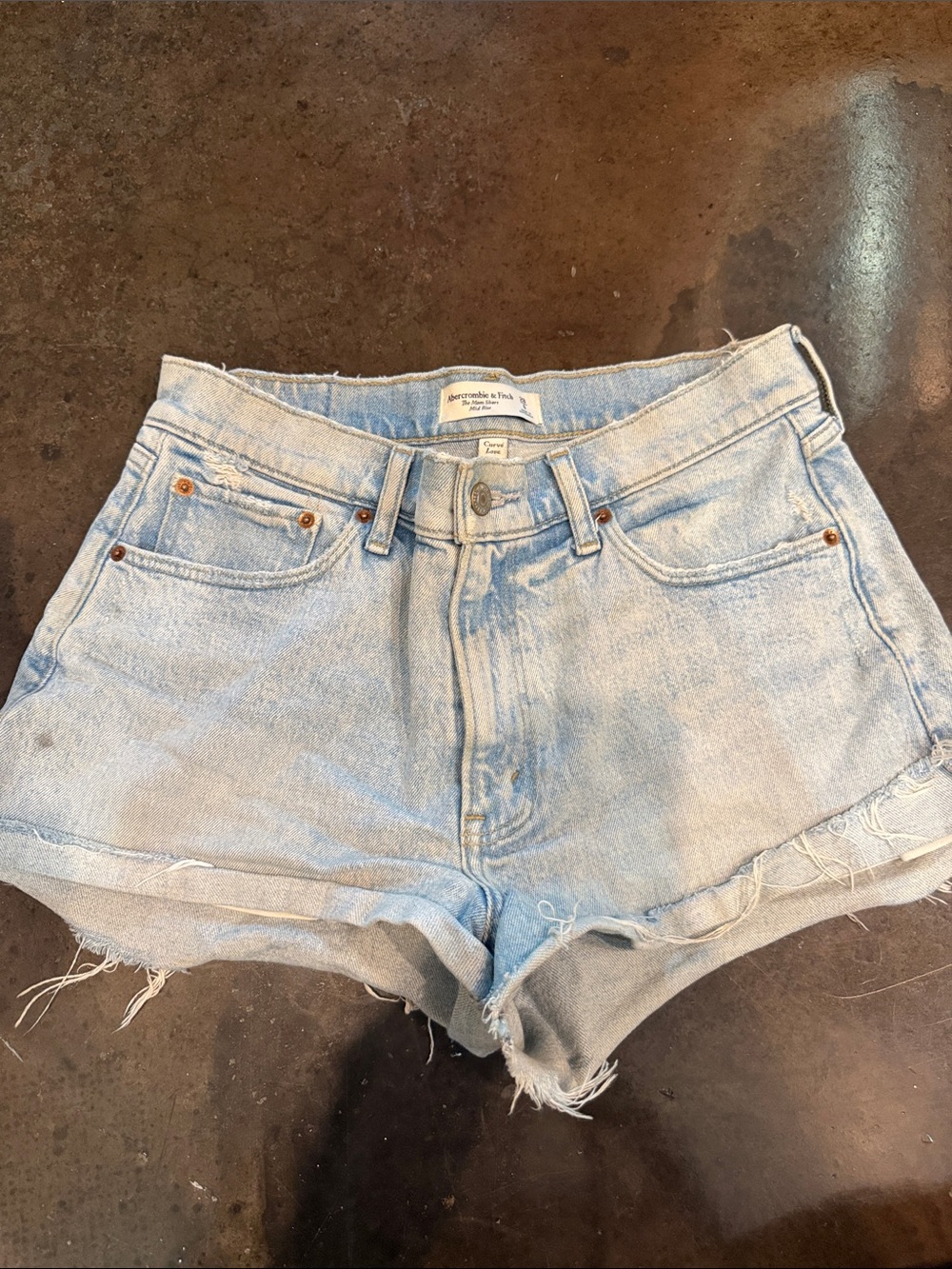 Abercrombie & Fitch Light Blue Denim Cutoff Shorts